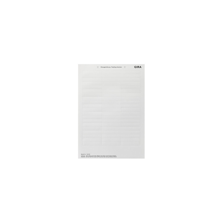 GIRA 145000 Beschriftungsbögen 60,7 x 11,8 mm Zubehör
