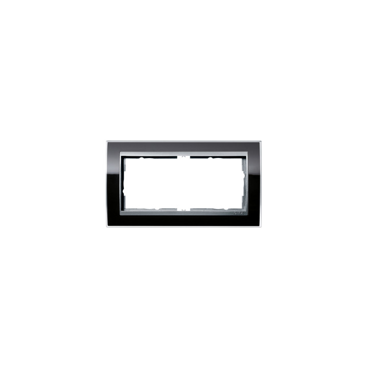 GIRA 1002736 Abdeckrahmen 2f o.M. Zwischenr. Farbe Alu Gira Event Klar Schwarz