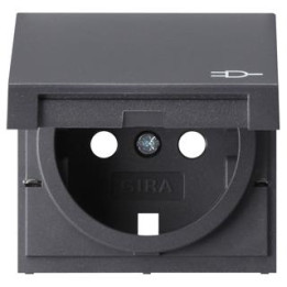 GIRA 092228 Abdeckung SCHUKO-Steckdose Klappdeckel System 55 Anthrazit