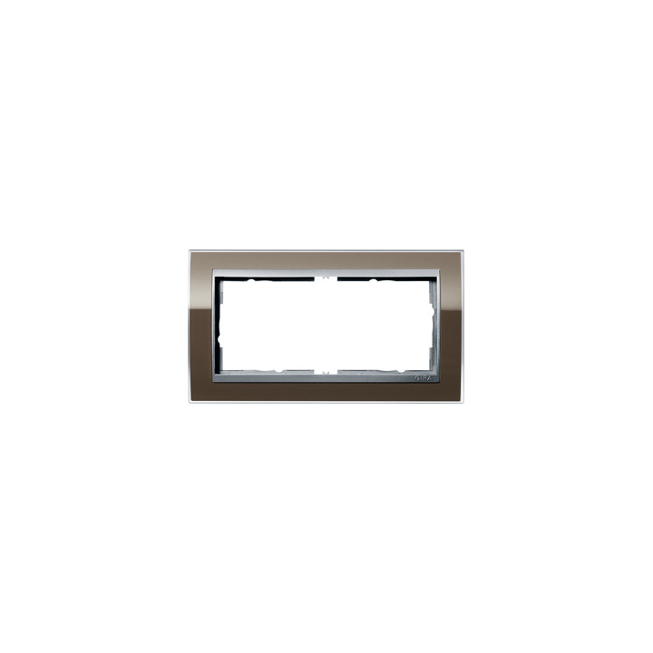 GIRA 1002766 Abdeckrahmen 2f o.M. Zwischenr. Farbe Alu Gira Event Klar Braun