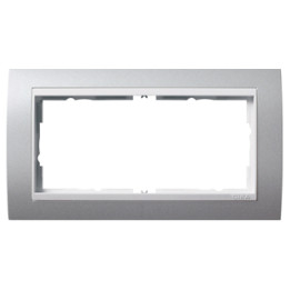 GIRA 1002326 Abdeckrahmen 2f o.M. Zwischenr. RW Gira Event Farbe Alu