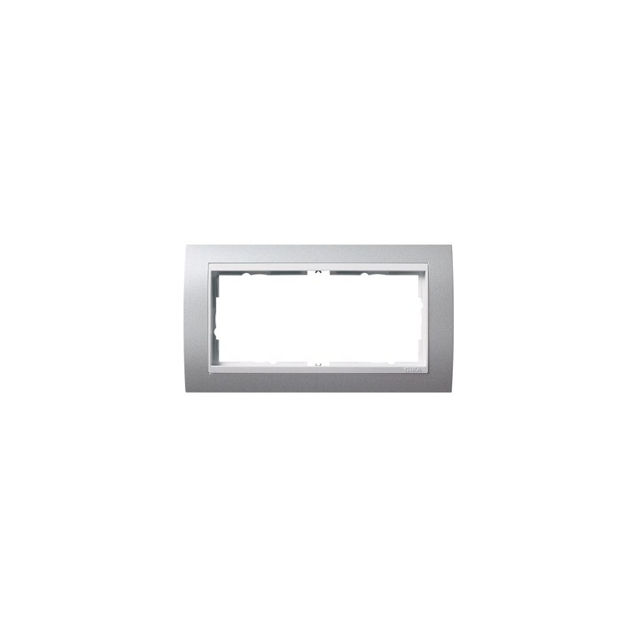 GIRA 1002326 Abdeckrahmen 2f o.M. Zwischenr. RW Gira Event Farbe Alu