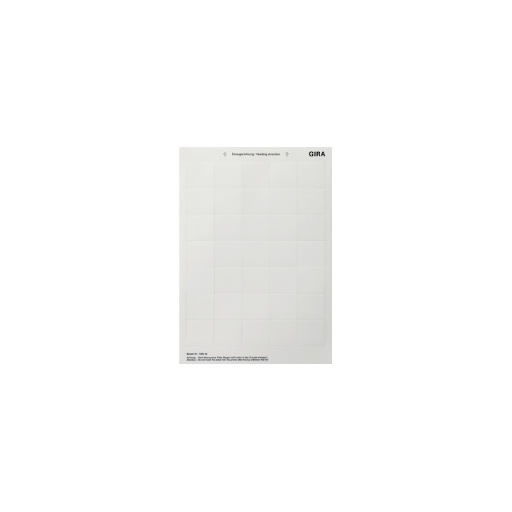 GIRA 108900 Beschriftungsbögen 38 x 36 mm Zubehör