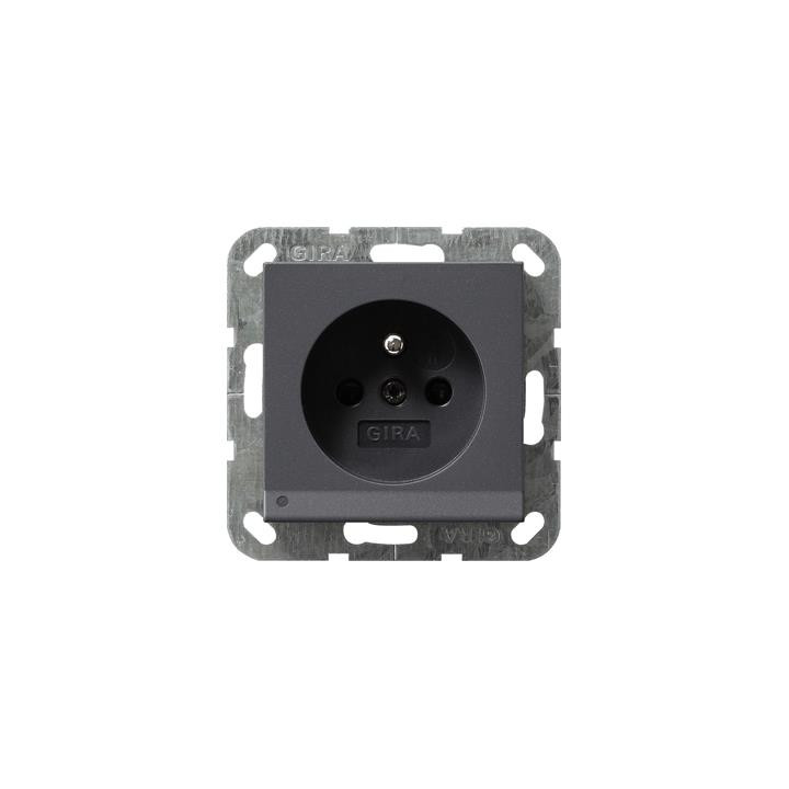 GIRA 117228 Steckdose Erdstift LED-Leuchte + erh. Berührungsschutz System 55 Anthrazit