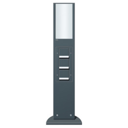 GIRA 134228 E-Säule Licht + 3x SCHUKO-Steckdose mit erh. Berührungsschutz 769 mm Gira Energiesäule Anthrazit