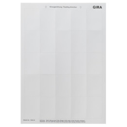 GIRA 109000 Beschriftungsbögen 38 x 54 mm Zubehör