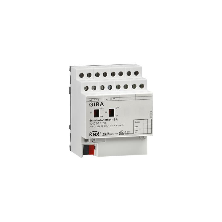 GIRA 104000 Schaltaktor 2f 16 A Hand KNX REG