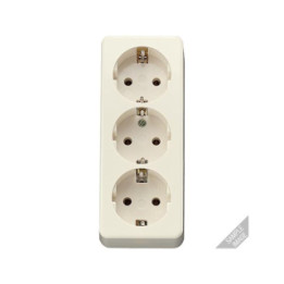 Jung 10S23L SCHUKO Dreifach-Steckdose