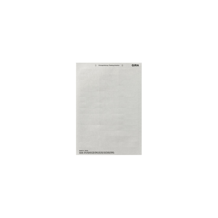 GIRA 145900 Beschriftungsbögen 62 x 18 mm Zubehör