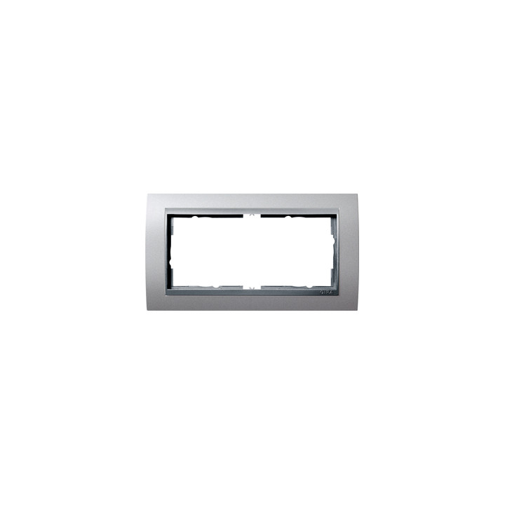 GIRA 100236 Abdeckrahmen 2f o.M. Zwischenr. Farbe Alu Gira Event Farbe Alu