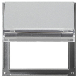 GIRA 068065 Adapterrahmen Klappdeckel + Beschriftungsfeld Gira TX_44 (WG UP) Farbe Alu