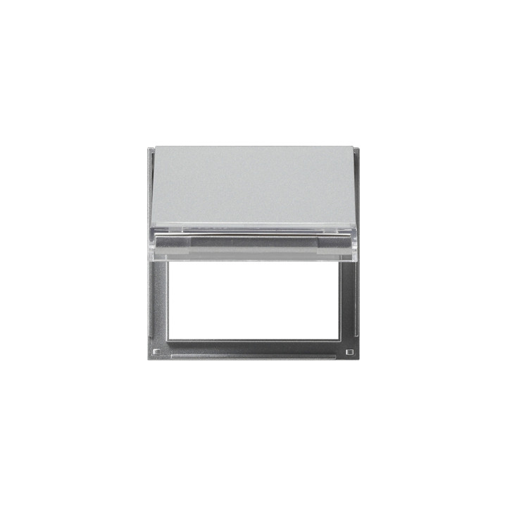 GIRA 068065 Adapterrahmen Klappdeckel + Beschriftungsfeld Gira TX_44 (WG UP) Farbe Alu