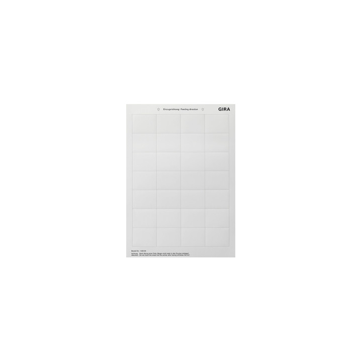 GIRA 145600 Beschriftungsbögen 46,9 x 36,9 mm Zubehör