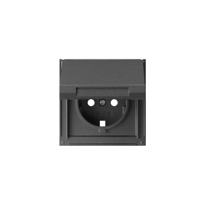 GIRA 092267 Abdeckung SCHUKO-Steckdose Klappdeckel Gira TX_44 Anthrazit