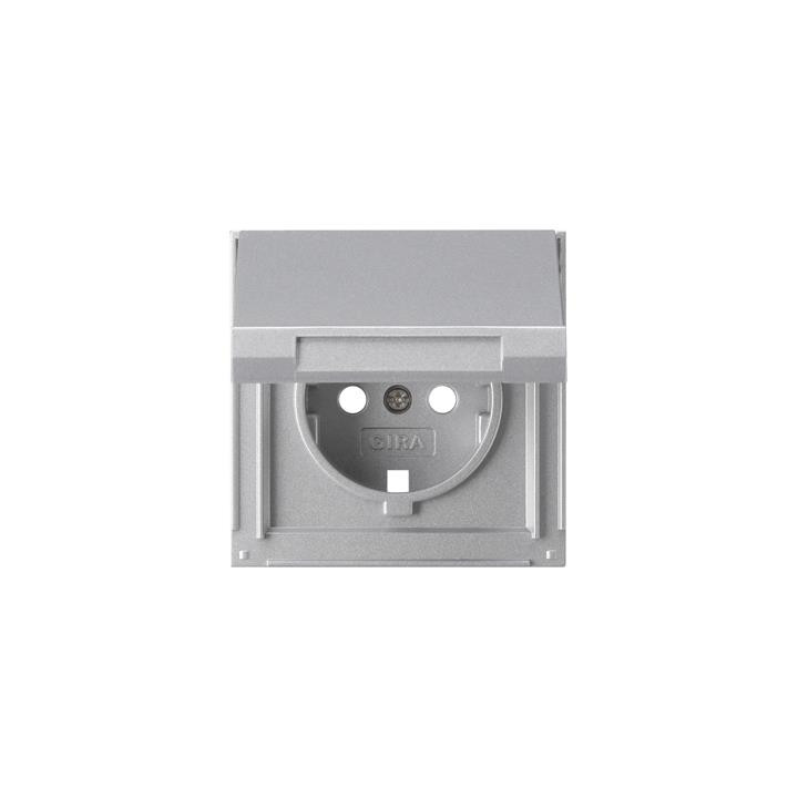 GIRA 092265 Abdeckung SCHUKO-Steckdose Klappdeckel Gira TX_44 Farbe Alu