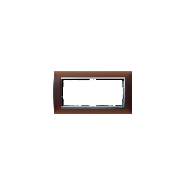 GIRA 100259 Abdeckrahmen 2f o.M. Zwischenr. Farbe Alu Gira Event Opak Dklbraun