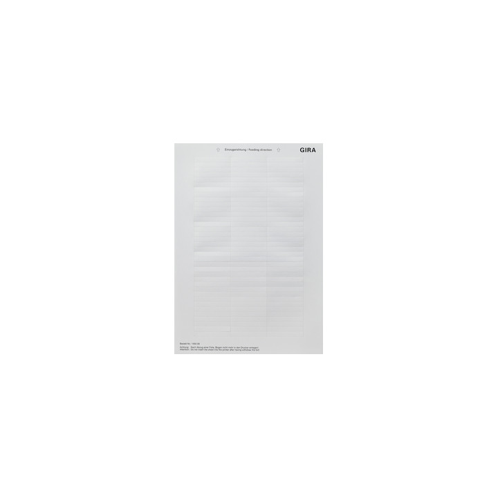 GIRA 145500 Beschriftungsbögen 51,2 x 7 mm Zubehör