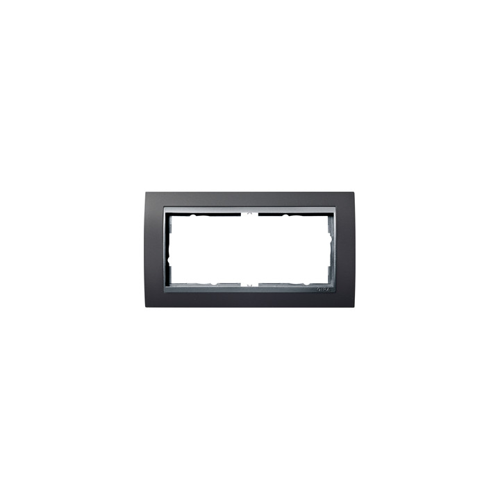 GIRA 100281 Abdeckrahmen 2f o.M. Zwischenr. Farbe Alu Gira Event Anthrazit