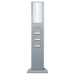 GIRA 134226 E-Säule Licht + 3x SCHUKO-Steckdose mit erh. Berührungsschutz 769 mm Gira Energiesäule Farbe Alu