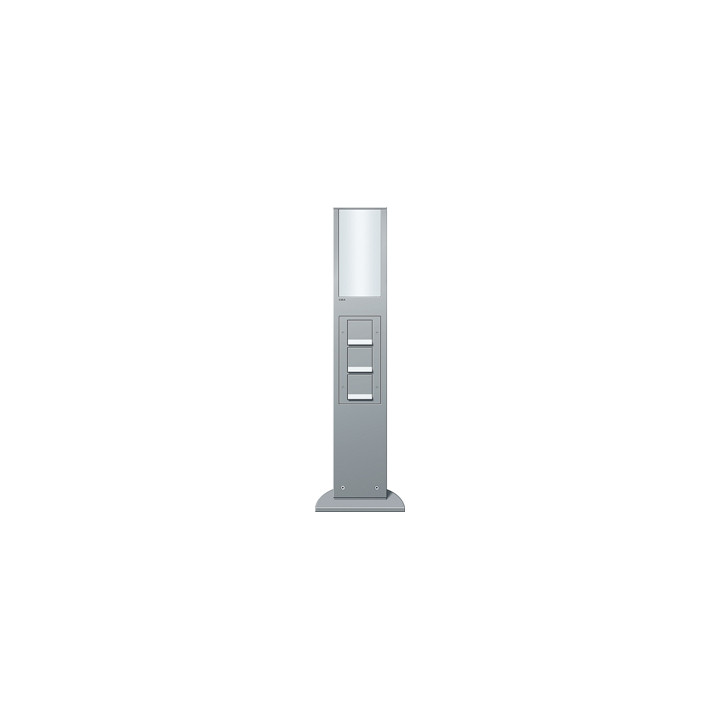 GIRA 134226 E-Säule Licht + 3x SCHUKO-Steckdose mit erh. Berührungsschutz 769 mm Gira Energiesäule Farbe Alu