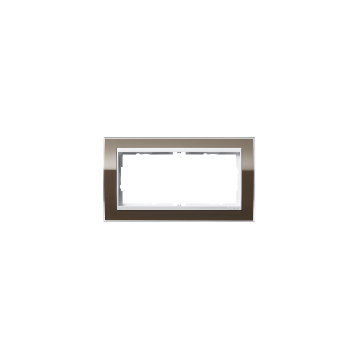GIRA 1002763 Abdeckrahmen 2f o.M. Zwischenr. RW Gira Event Klar Braun