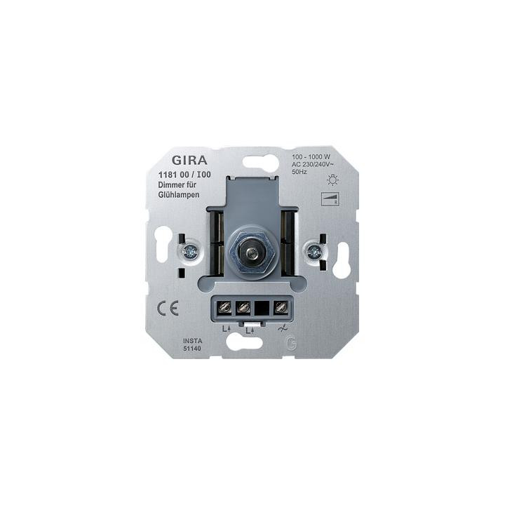 GIRA 118100 Glühlampendimmeins. 100 - 1000 W DruckWe Einsatz