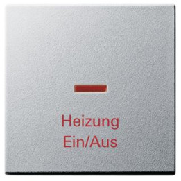 GIRA 067826 Wippe Kontrollf. + Heizung Ein/Aus System 55 Farbe Alu