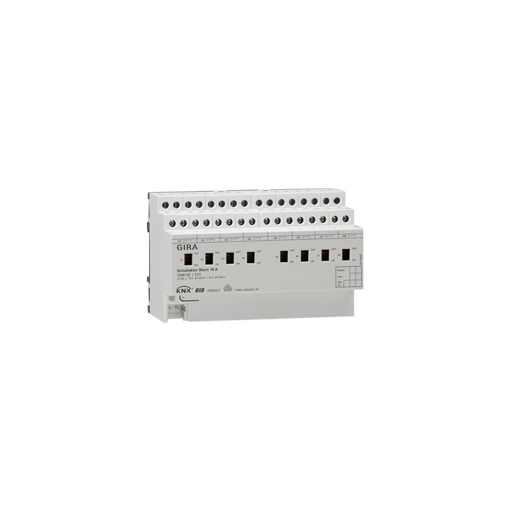 GIRA 100600 Schaltaktor 8f 16 A Hand KNX REG