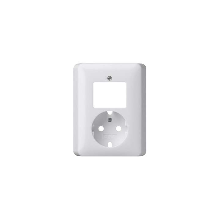 GIRA 092803 Abdeckung Kombi AusWe/SCHUKO-Steckdose System 55 Reinweiß