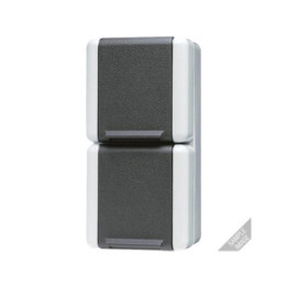 Jung 8220W SCHUKO Zweifach-Steckdose waagerecht