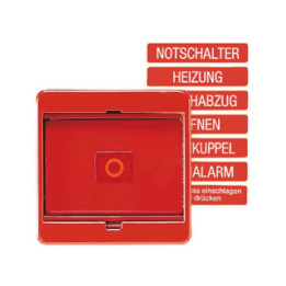 Jung 561GLRT Abdeckung mit Glasscheibe - rot (mit roter Wippe)