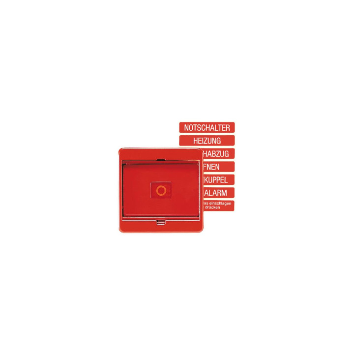 Jung 561GLRT Abdeckung mit Glasscheibe - rot (mit roter Wippe)
