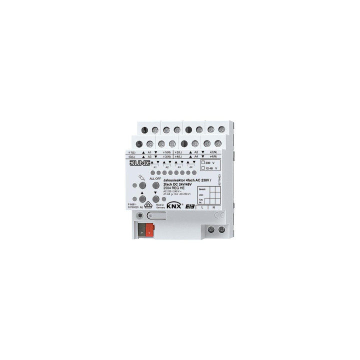Jung 2504REGHE Jalousieaktor 4fach AC 110-230 V, 2fach