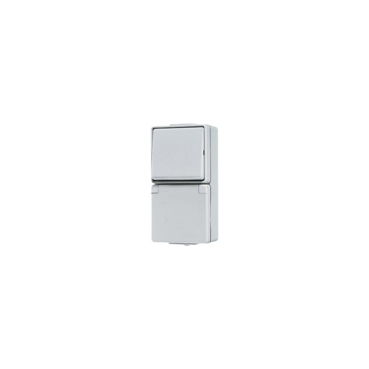 Jung 676W SCHUKO Steckdose mit Wechselschalter