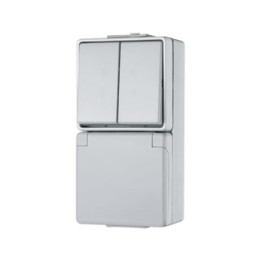 Jung 675W SCHUKO Steckdose mit Serienschalter