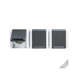 Jung 8230NAW SCHUKO Dreifach-Steckdose
