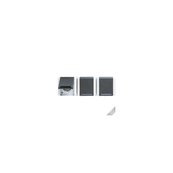 Jung 8230NAW SCHUKO Dreifach-Steckdose
