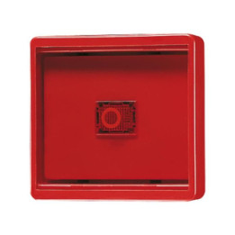 Jung 661WGLR Abdeckung mit Glasscheibe - rot