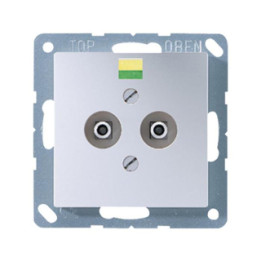 Jung A565-2AL Potentialausgleich-Steckdose - aluminium