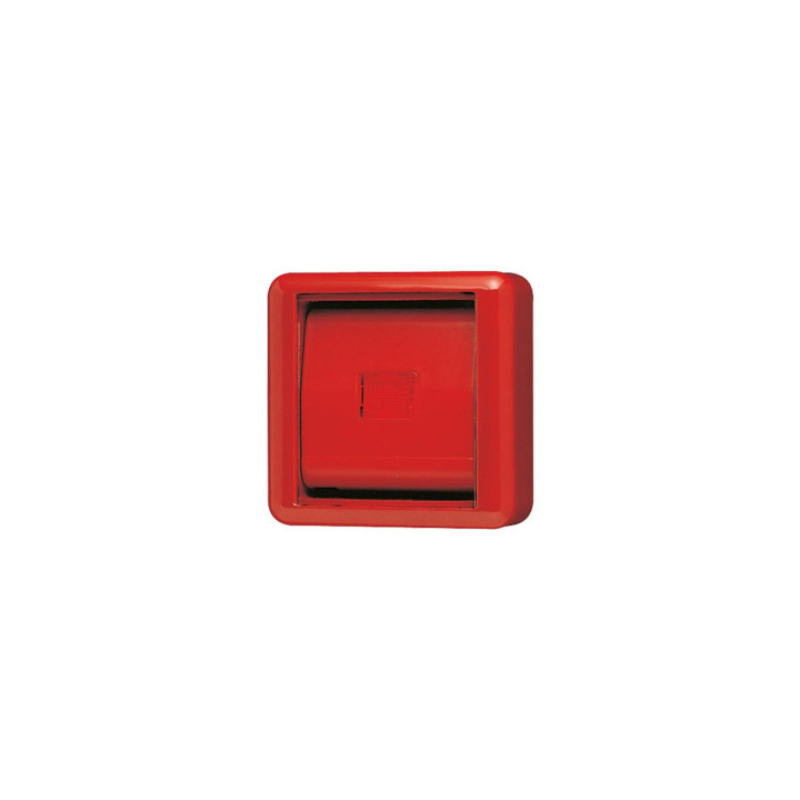 Jung 860WGLRT Abdeckung mit Glasscheibe - rot