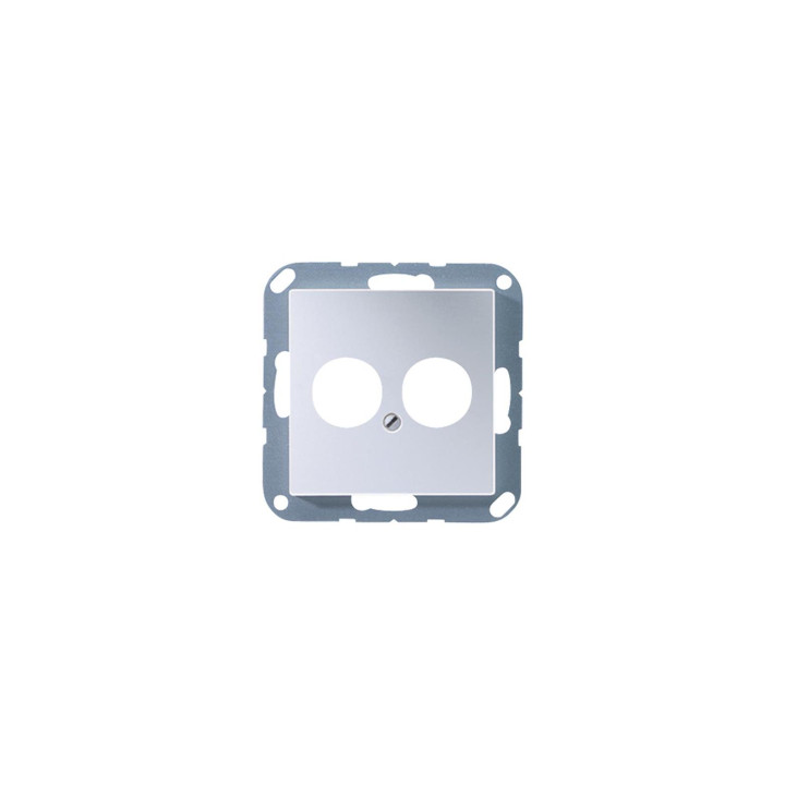 Jung A562-2AL Abd. f. 2 Kleinsteckdosen - aluminium