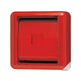 Jung 860WGLBL Abdeckung mit Glasscheibe - blau
