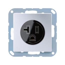 Jung A521-20AL US-NEMA-Steckdose - aluminium