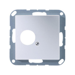 Jung A562AL Abd. f. 2 Kleinsteckdosen - aluminium