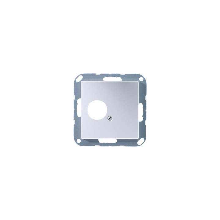 Jung A562AL Abd. f. 2 Kleinsteckdosen - aluminium
