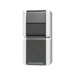 Jung 876W SCHUKO Steckdose mit Wechselschalter