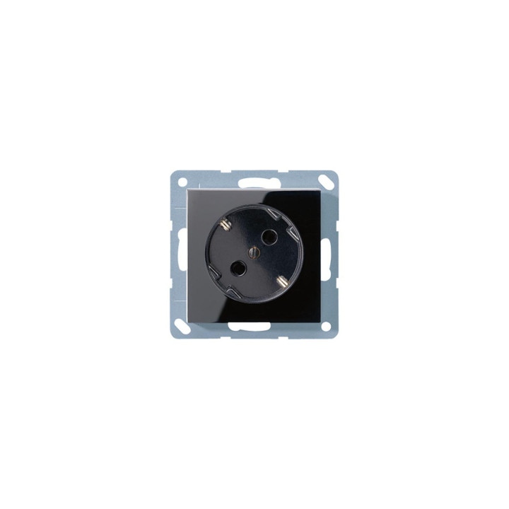 Jung A520-45KISW SCHUKO Steckdose 45 Grad — schwarz