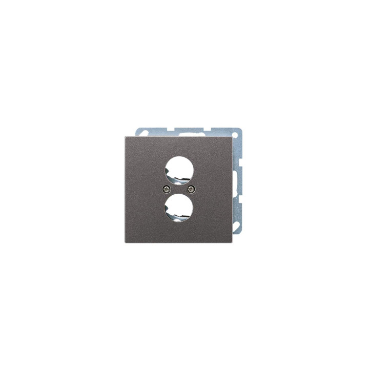 Jung AL2962-2AN Abd. f. 2 Kleinsteckdosen - anthrazit (lackiertes Aluminium)