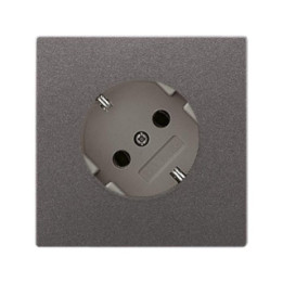 Jung AL2520-45AN SCHUKO-Steckdose 45 Grad - anthrazit (lackiertes Aluminium)