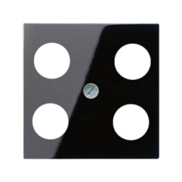 Jung A561-4SAT1SW Abdeckung f. SAT-TV-Steckdose Hirschmann - schwarz